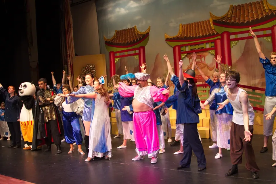 Willenhall Musical Theatre Company's 2013 pantomime, Aladdin. Photograph 10 of 30.