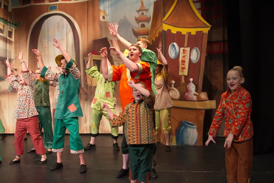 Willenhall Musical Theatre Company's 2013 pantomime, Aladdin. Photograph 18 of 30.