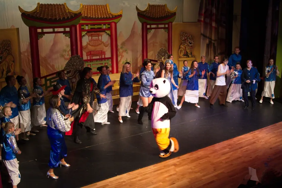 Willenhall Musical Theatre Company's 2013 pantomime, Aladdin. Photograph 26 of 30.