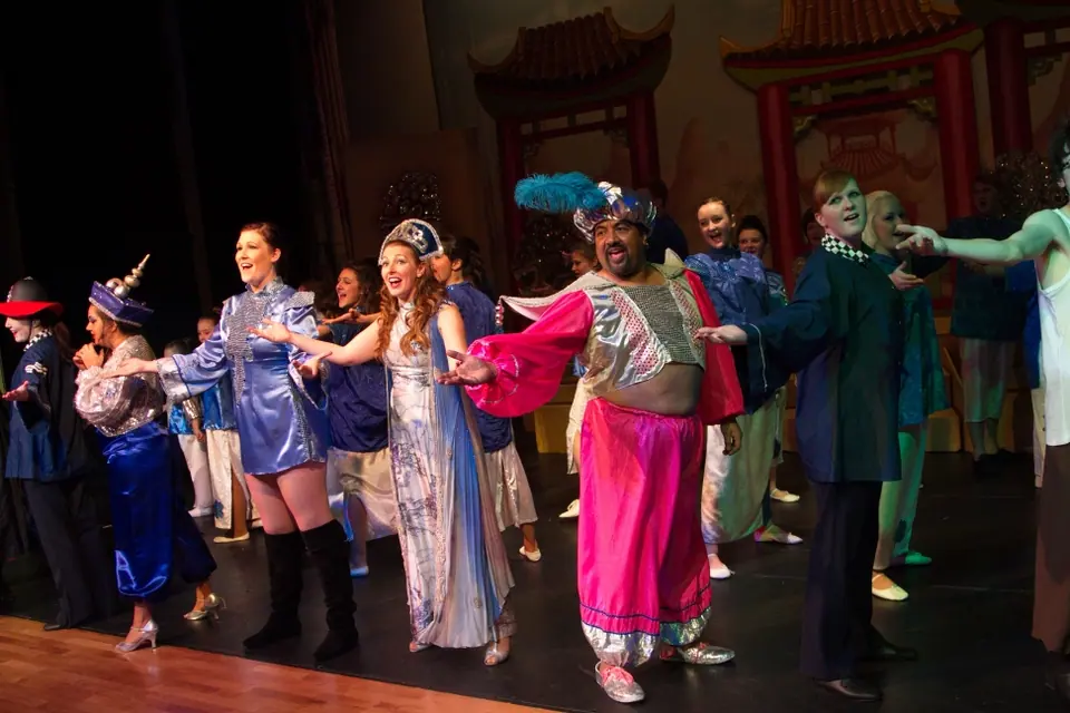 Willenhall Musical Theatre Company's 2013 pantomime, Aladdin. Photograph 19 of 41.