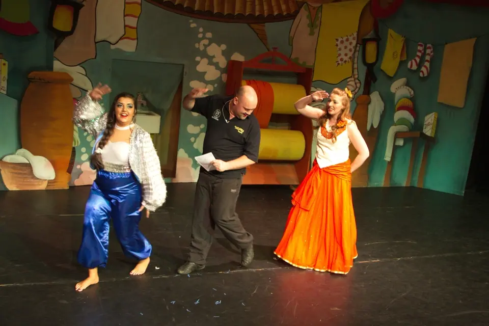 Willenhall Musical Theatre Company's 2013 pantomime, Aladdin. Photograph 21 of 41.