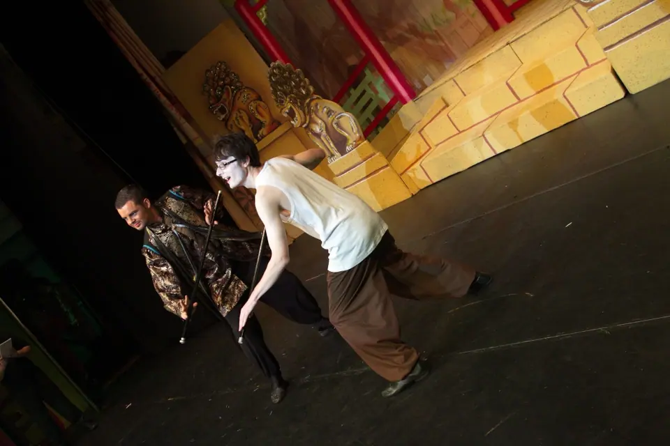 Willenhall Musical Theatre Company's 2013 pantomime, Aladdin. Photograph 29 of 41.