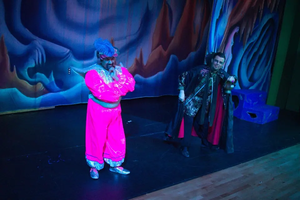 Willenhall Musical Theatre Company's 2013 pantomime, Aladdin. Photograph 37 of 41.