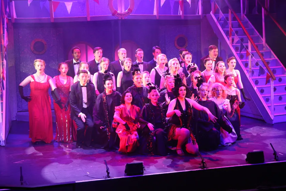 Willenhall Musical Theatre Company's 2017 production of Anything Goes at Dormston Mill Theatre, Sedgley. Photograph 111 of 170.