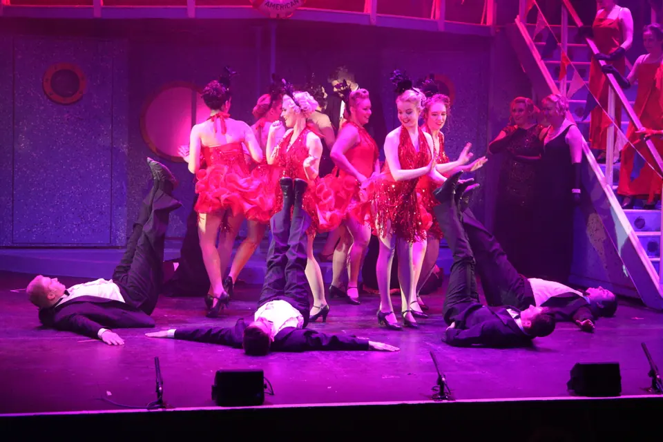 Willenhall Musical Theatre Company's 2017 production of Anything Goes at Dormston Mill Theatre, Sedgley. Photograph 117 of 170.