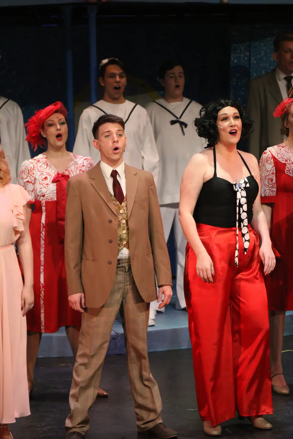 Willenhall Musical Theatre Company's 2017 production of Anything Goes at Dormston Mill Theatre, Sedgley. Photograph 169 of 170.