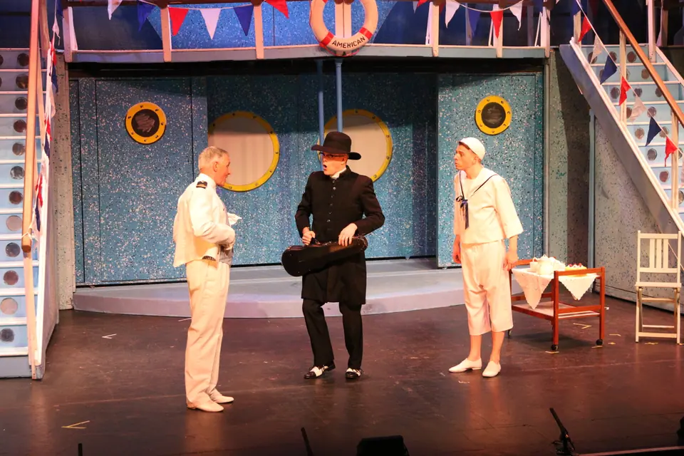 Willenhall Musical Theatre Company's 2017 production of Anything Goes at Dormston Mill Theatre, Sedgley. Photograph 39 of 170.