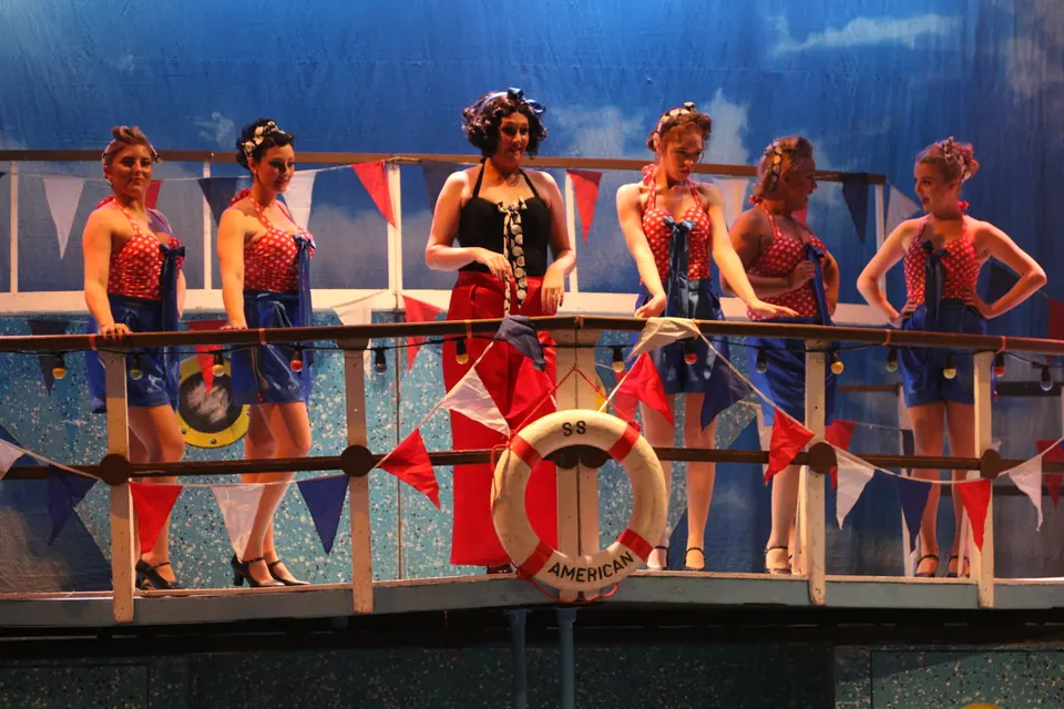 Willenhall Musical Theatre Company's 2017 production of Anything Goes at Dormston Mill Theatre, Sedgley. Photograph 65 of 170.