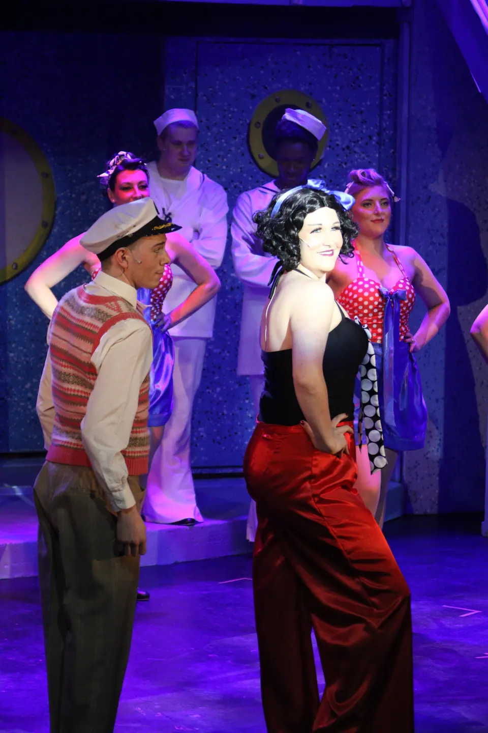 Willenhall Musical Theatre Company's 2017 production of Anything Goes at Dormston Mill Theatre, Sedgley. Photograph 73 of 170.