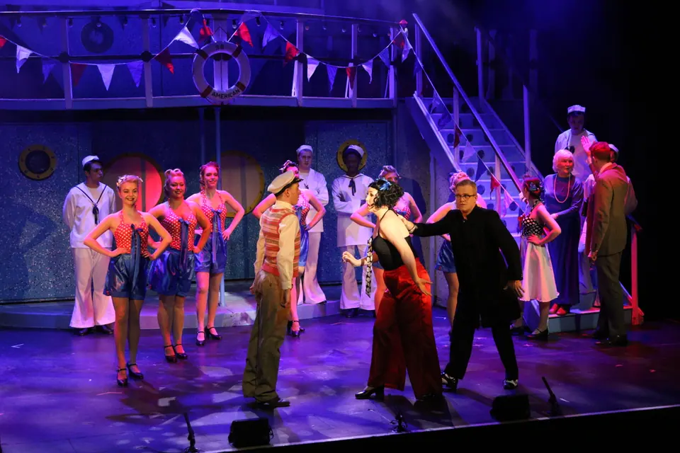 Willenhall Musical Theatre Company's 2017 production of Anything Goes at Dormston Mill Theatre, Sedgley. Photograph 74 of 170.