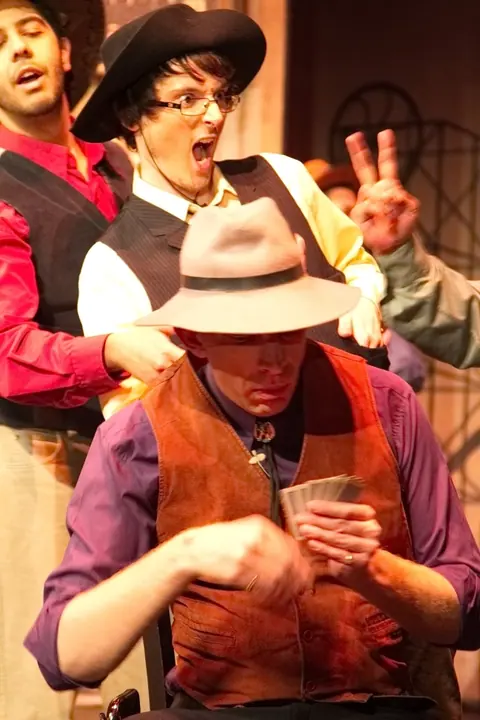 Willenhall Musical Theatre Company's 2015 production of Crazy For You at Dormston Mill Theatre, Sedgley. Photograph 2 of 30.