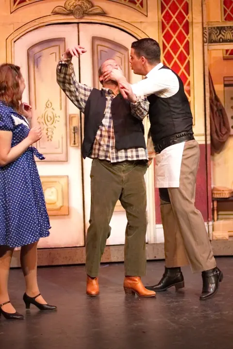 Willenhall Musical Theatre Company's 2015 production of Crazy For You at Dormston Mill Theatre, Sedgley. Photograph 4 of 30.