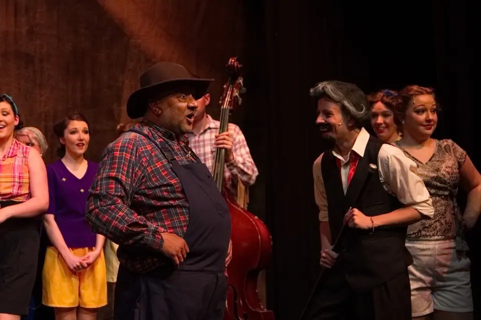Willenhall Musical Theatre Company's 2015 production of Crazy For You at Dormston Mill Theatre, Sedgley. Photograph 97 of 228.