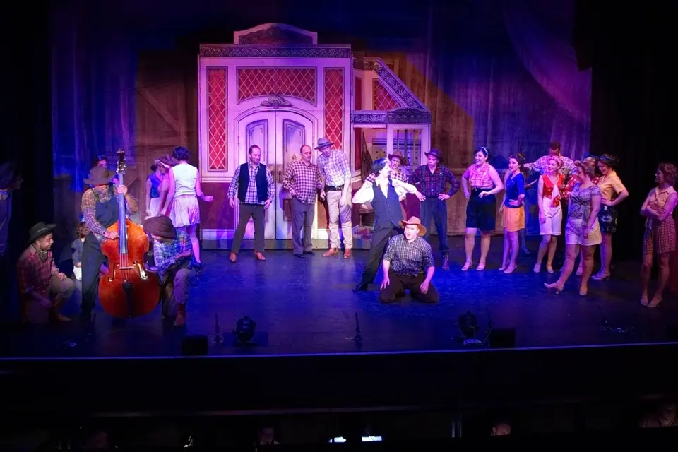 Willenhall Musical Theatre Company's 2015 production of Crazy For You at Dormston Mill Theatre, Sedgley. Photograph 103 of 228.
