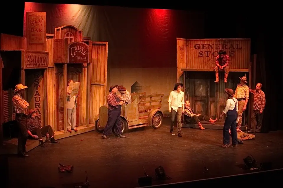 Willenhall Musical Theatre Company's 2015 production of Crazy For You at Dormston Mill Theatre, Sedgley. Photograph 108 of 228.