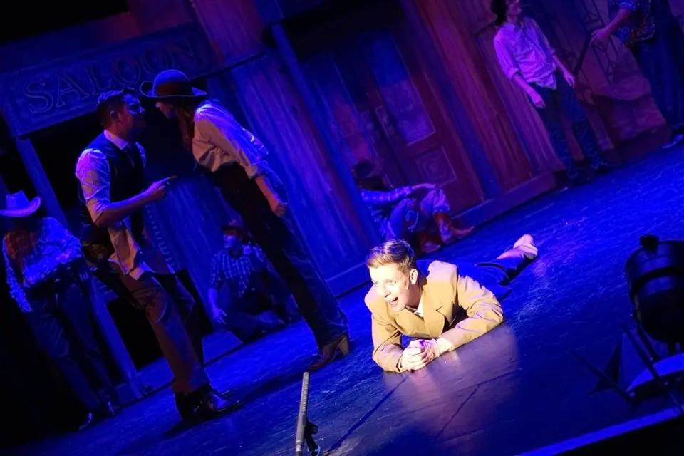Willenhall Musical Theatre Company's 2015 production of Crazy For You at Dormston Mill Theatre, Sedgley. Photograph 133 of 228.