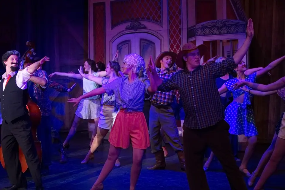 Willenhall Musical Theatre Company's 2015 production of Crazy For You at Dormston Mill Theatre, Sedgley. Photograph 145 of 228.