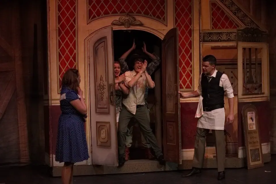 Willenhall Musical Theatre Company's 2015 production of Crazy For You at Dormston Mill Theatre, Sedgley. Photograph 146 of 228.