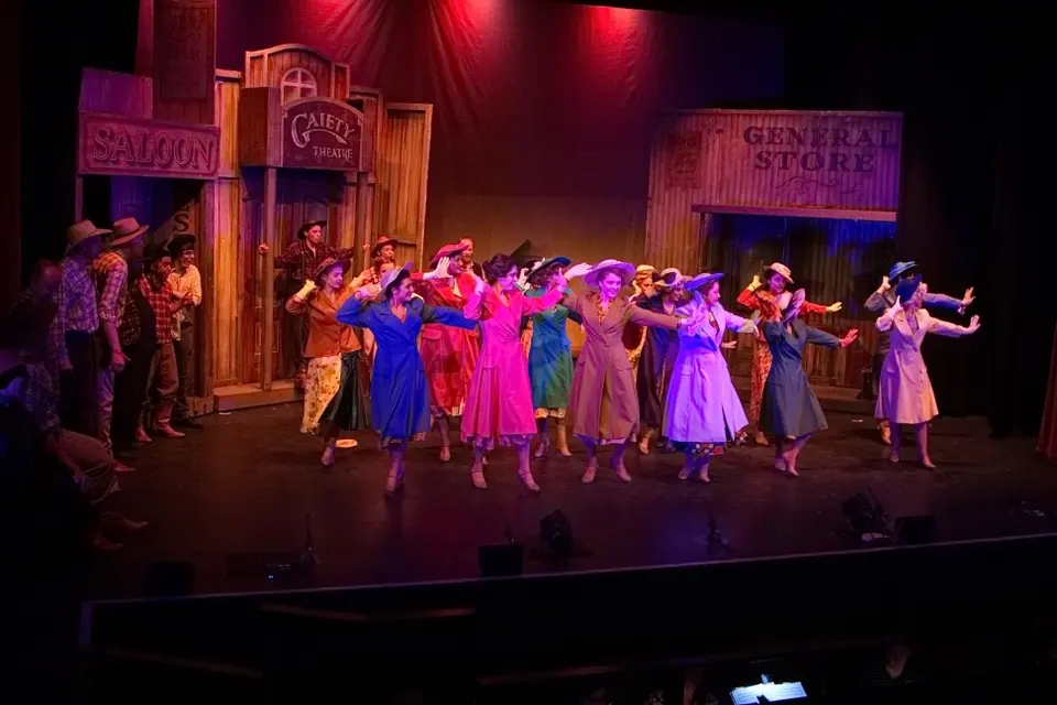 Willenhall Musical Theatre Company's 2015 production of Crazy For You at Dormston Mill Theatre, Sedgley. Photograph 147 of 228.