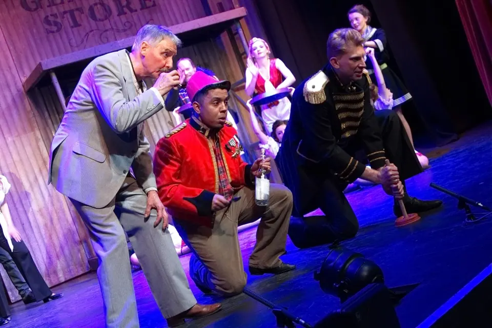 Willenhall Musical Theatre Company's 2015 production of Crazy For You at Dormston Mill Theatre, Sedgley. Photograph 17 of 30.