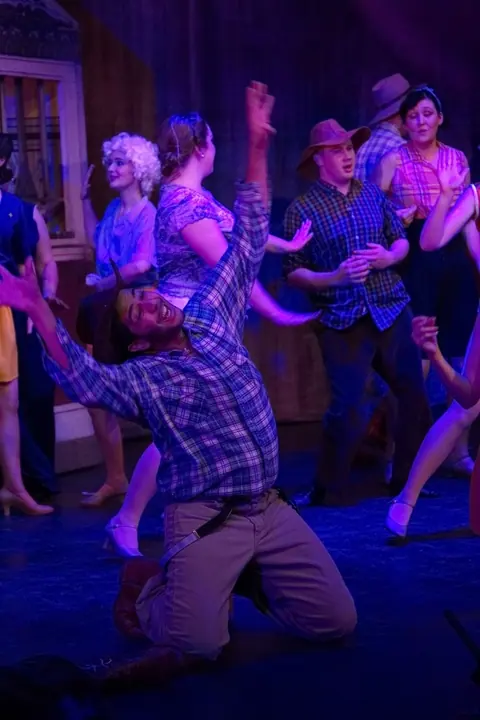 Willenhall Musical Theatre Company's 2015 production of Crazy For You at Dormston Mill Theatre, Sedgley. Photograph 164 of 228.