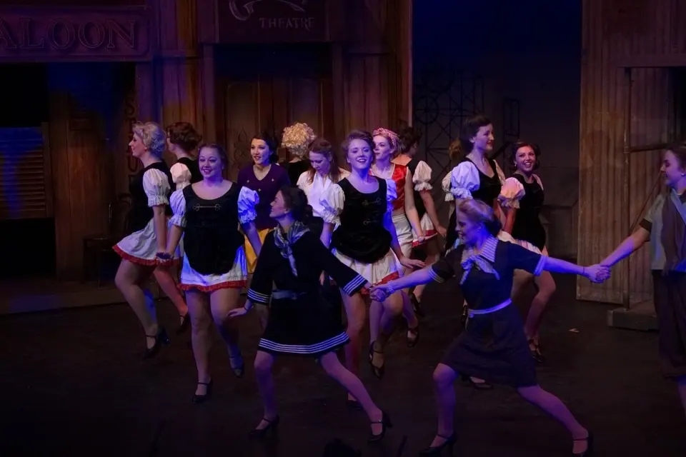 Willenhall Musical Theatre Company's 2015 production of Crazy For You at Dormston Mill Theatre, Sedgley. Photograph 170 of 228.