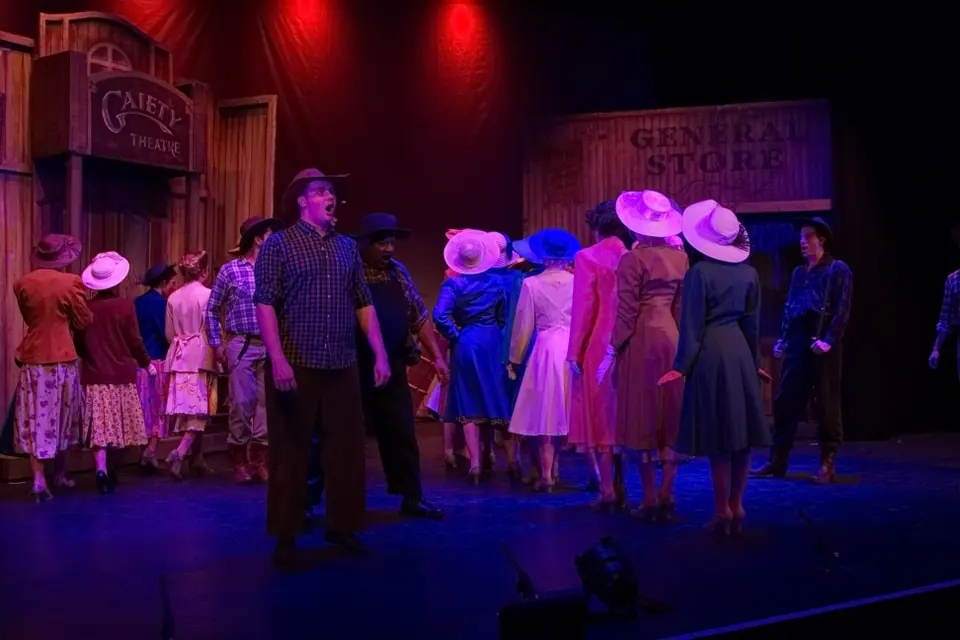 Willenhall Musical Theatre Company's 2015 production of Crazy For You at Dormston Mill Theatre, Sedgley. Photograph 172 of 228.