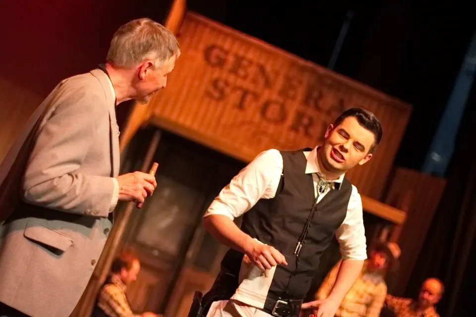 Willenhall Musical Theatre Company's 2015 production of Crazy For You at Dormston Mill Theatre, Sedgley. Photograph 18 of 30.