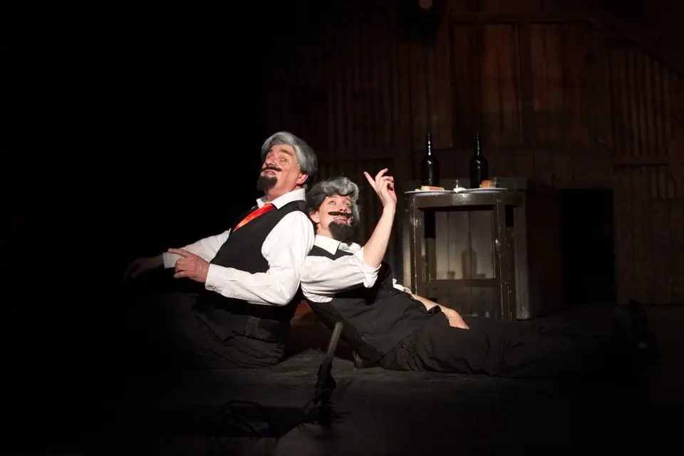 Willenhall Musical Theatre Company's 2015 production of Crazy For You at Dormston Mill Theatre, Sedgley. Photograph 177 of 228.