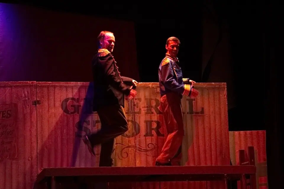 Willenhall Musical Theatre Company's 2015 production of Crazy For You at Dormston Mill Theatre, Sedgley. Photograph 179 of 228.