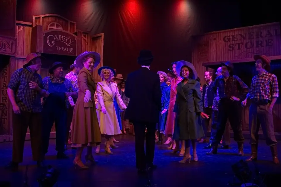 Willenhall Musical Theatre Company's 2015 production of Crazy For You at Dormston Mill Theatre, Sedgley. Photograph 180 of 228.