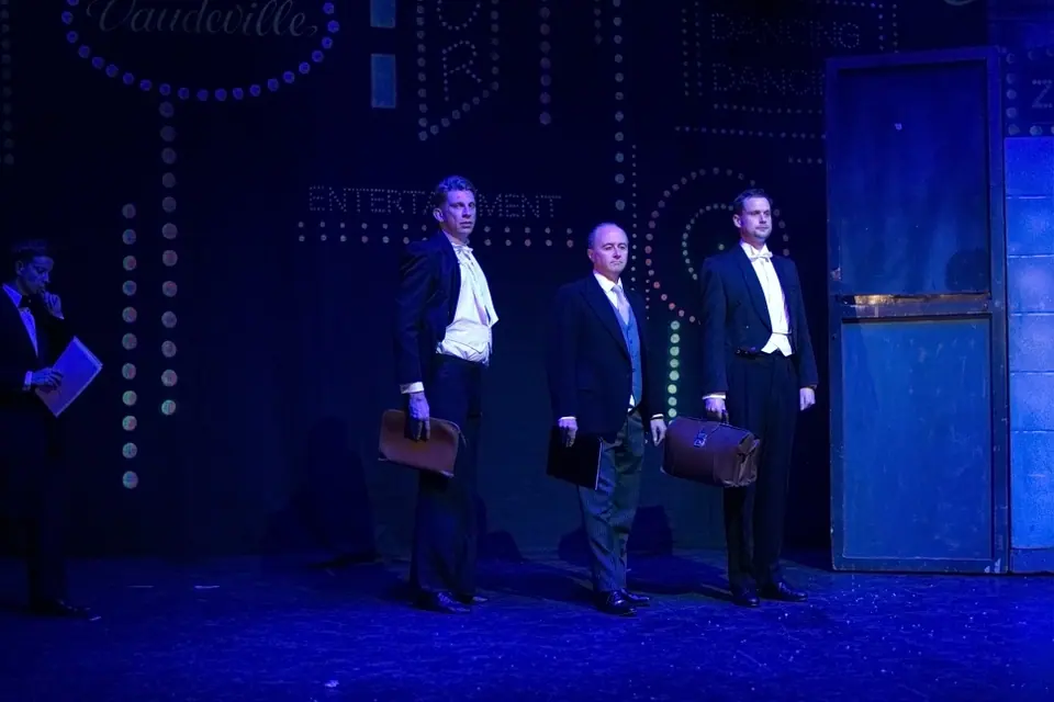 Willenhall Musical Theatre Company's 2015 production of Crazy For You at Dormston Mill Theatre, Sedgley. Photograph 181 of 228.