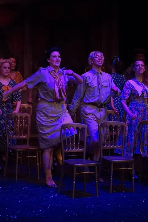 Willenhall Musical Theatre Company's 2015 production of Crazy For You at Dormston Mill Theatre, Sedgley. Photograph 185 of 228.