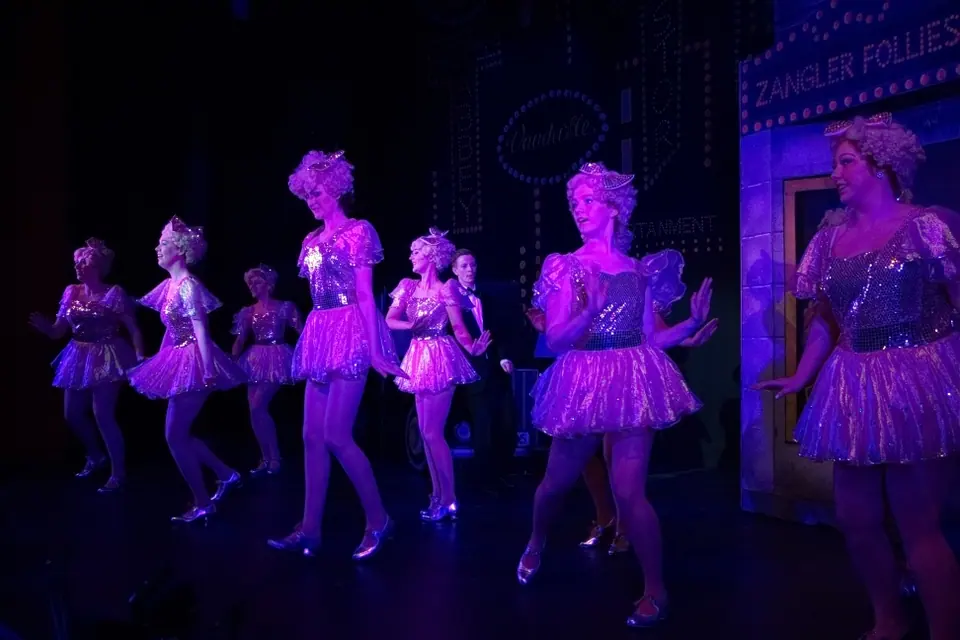 Willenhall Musical Theatre Company's 2015 production of Crazy For You at Dormston Mill Theatre, Sedgley. Photograph 191 of 228.