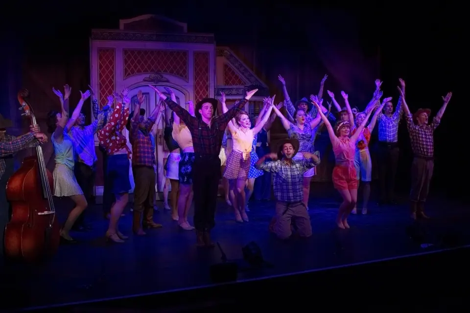 Willenhall Musical Theatre Company's 2015 production of Crazy For You at Dormston Mill Theatre, Sedgley. Photograph 195 of 228.