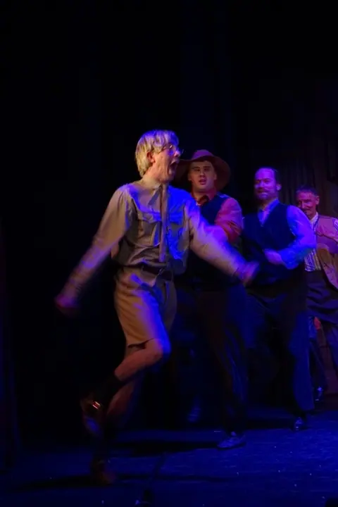 Willenhall Musical Theatre Company's 2015 production of Crazy For You at Dormston Mill Theatre, Sedgley. Photograph 217 of 228.