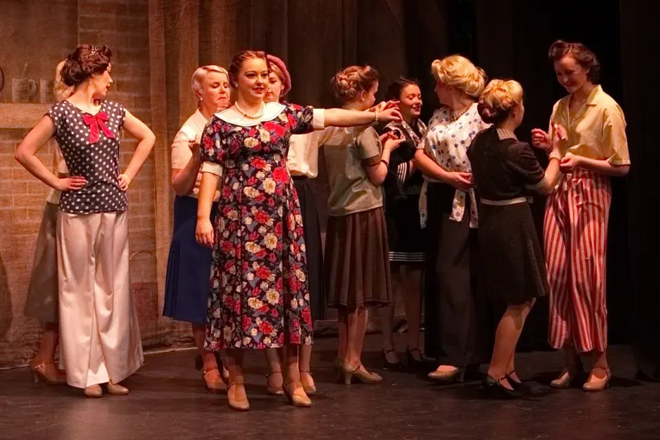 Willenhall Musical Theatre Company's 2015 production of Crazy For You at Dormston Mill Theatre, Sedgley. Photograph 29 of 228.