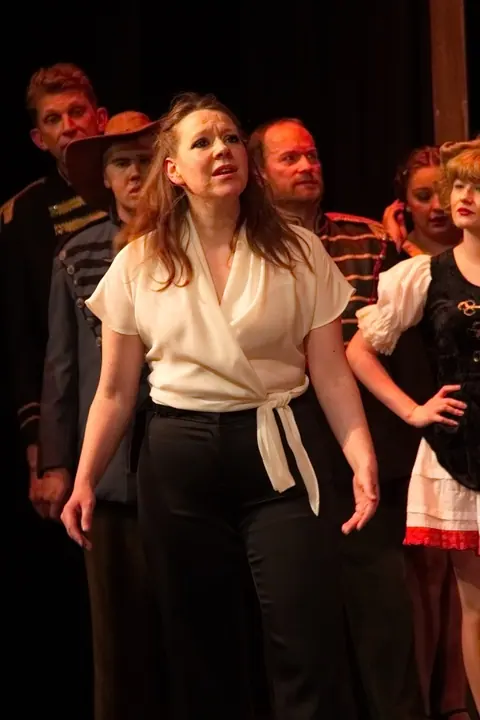 Willenhall Musical Theatre Company's 2015 production of Crazy For You at Dormston Mill Theatre, Sedgley. Photograph 43 of 228.