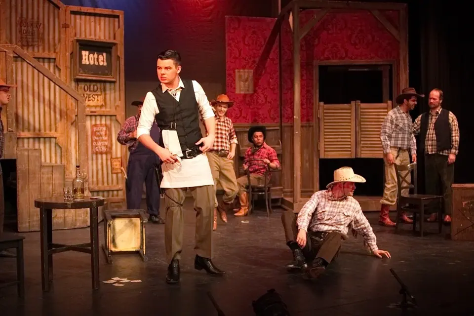 Willenhall Musical Theatre Company's 2015 production of Crazy For You at Dormston Mill Theatre, Sedgley. Photograph 46 of 228.