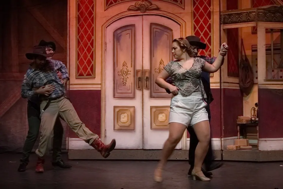 Willenhall Musical Theatre Company's 2015 production of Crazy For You at Dormston Mill Theatre, Sedgley. Photograph 52 of 228.