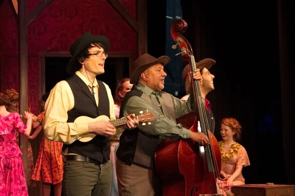 Willenhall Musical Theatre Company's 2015 production of Crazy For You at Dormston Mill Theatre, Sedgley. Photograph 55 of 228.