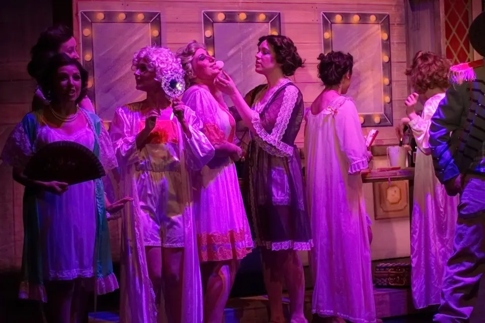Willenhall Musical Theatre Company's 2015 production of Crazy For You at Dormston Mill Theatre, Sedgley. Photograph 68 of 228.