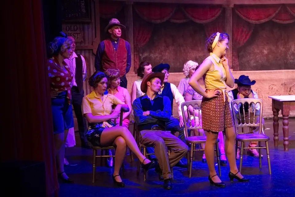 Willenhall Musical Theatre Company's 2015 production of Crazy For You at Dormston Mill Theatre, Sedgley. Photograph 69 of 228.