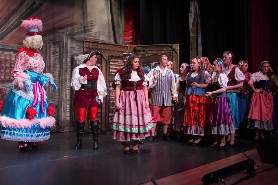 Willenhall Musical Theatre Company's 2015 pantomime, Dick Whittington at Coppice Performing Arts School, Wednesfield. Photograph 59 of 182.