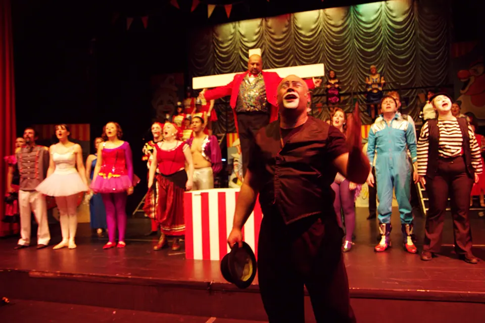 Willenhall Musical Theatre Company's 2011 production of Godspell. Photograph 23 of 30.