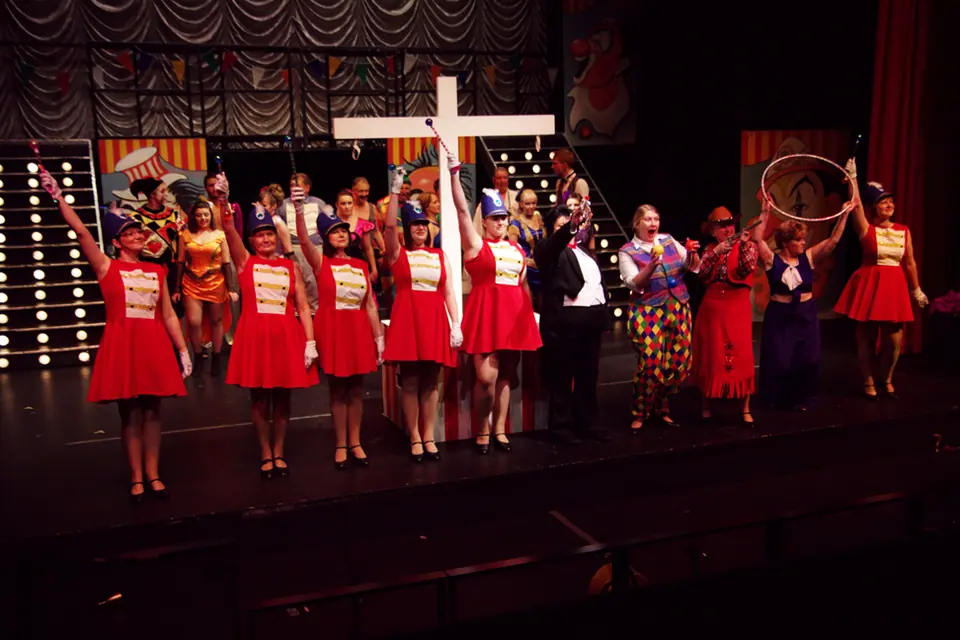 Willenhall Musical Theatre Company's 2011 production of Godspell. Photograph 48 of 72.