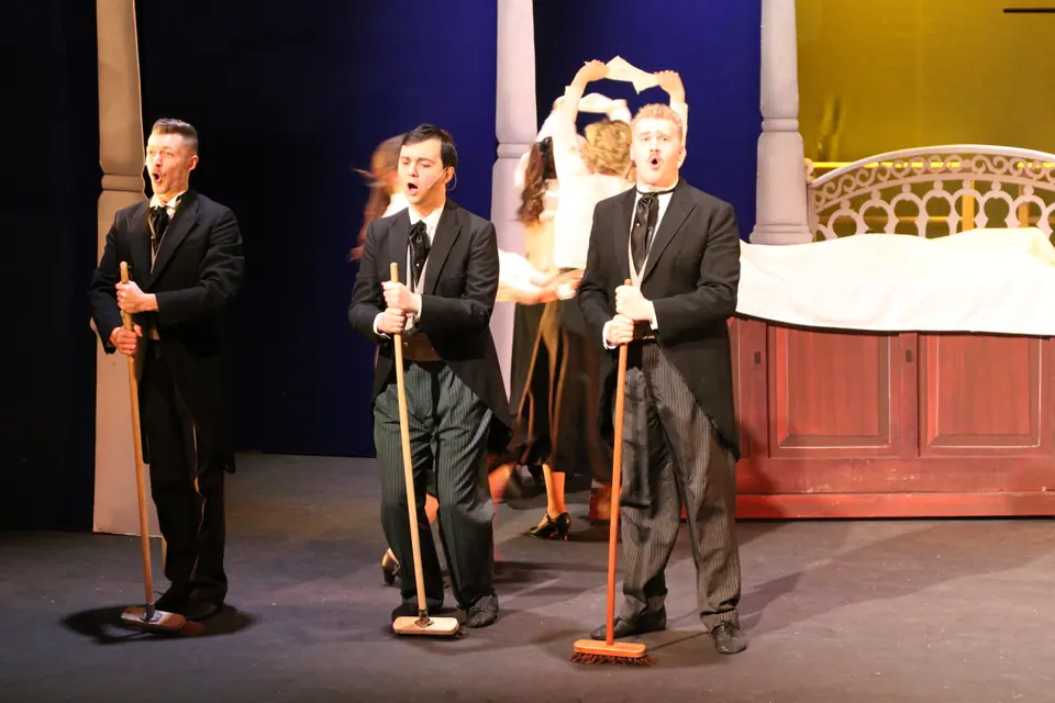 Willenhall Musical Theatre Company's 2018 production of Half a Sixpence at Dormston Mill Theatre, Sedgley. Photograph 5 of 258.