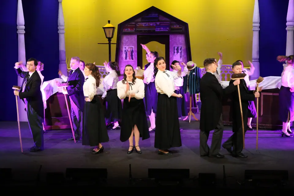 Willenhall Musical Theatre Company's 2018 production of Half a Sixpence at Dormston Mill Theatre, Sedgley. Photograph 7 of 258.