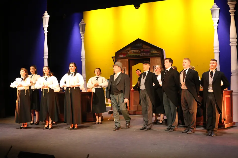 Willenhall Musical Theatre Company's 2018 production of Half a Sixpence at Dormston Mill Theatre, Sedgley. Photograph 9 of 258.