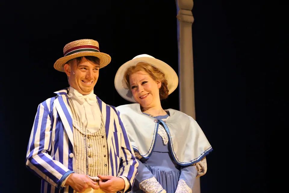 Willenhall Musical Theatre Company's 2018 production of Half a Sixpence at Dormston Mill Theatre, Sedgley. Photograph 109 of 258.